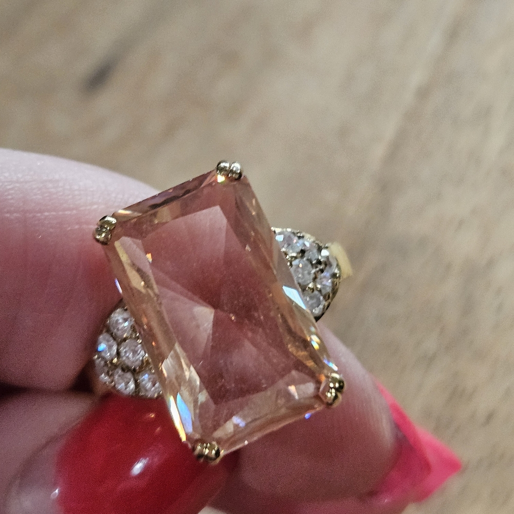 Elegant Gold and Silver Gemstone Ring